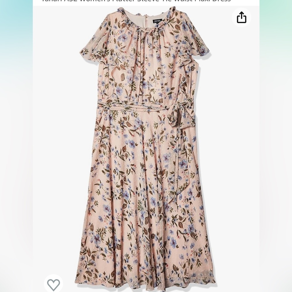 Tahari Maxi Dress Blushing Botanica Size 10P